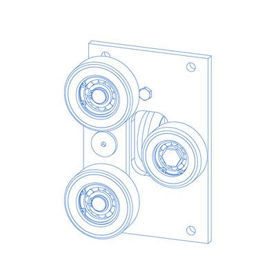 バックパック ローラーガイド シューズ リフトコンポーネント 10/16mm ガイドレールの幅のある部品