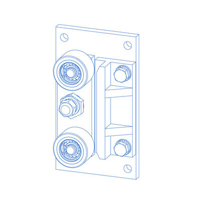 バックパック ローラーガイド シューズ リフトコンポーネント 10/16mm ガイドレールの幅のある部品